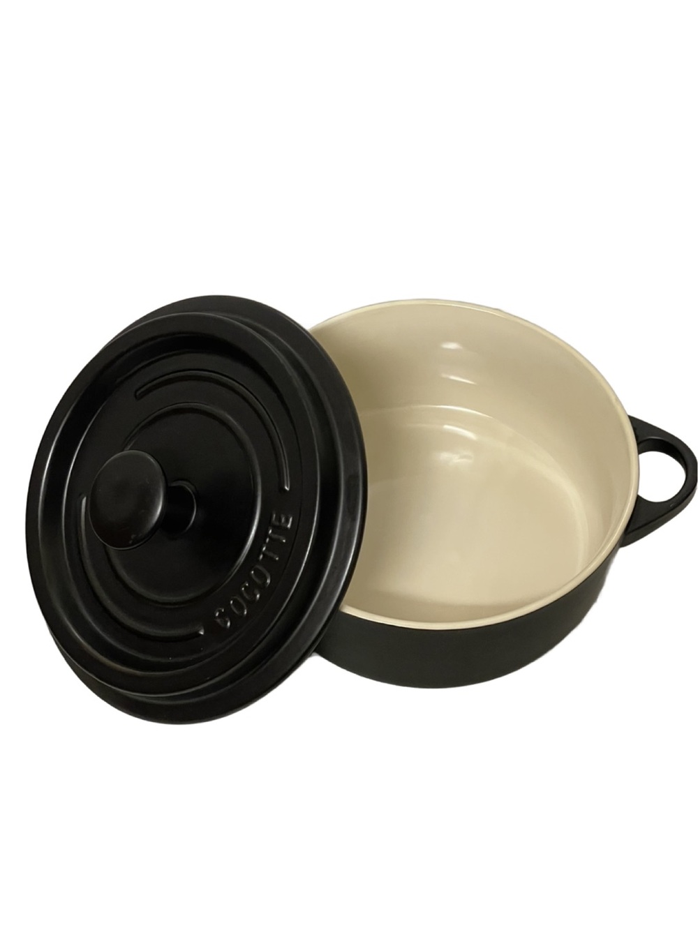 Nouvelle Cuisine Black Cast Iron Dutch Oven Pan with Lid - Picture 2 of 16